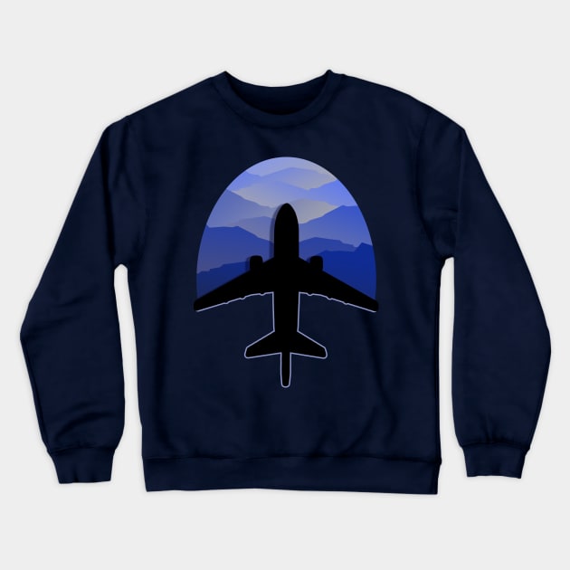 AIRPLANE TOP VIEW Crewneck Sweatshirt by onora